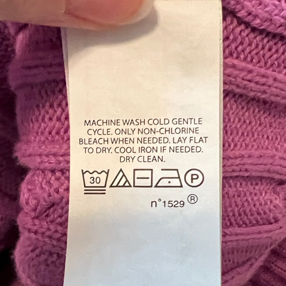 Polo by Ralph Lauren Women's Vibrant Purple Cable Knit 100% Cotton Sweater SizeM - Picture 4 of 4